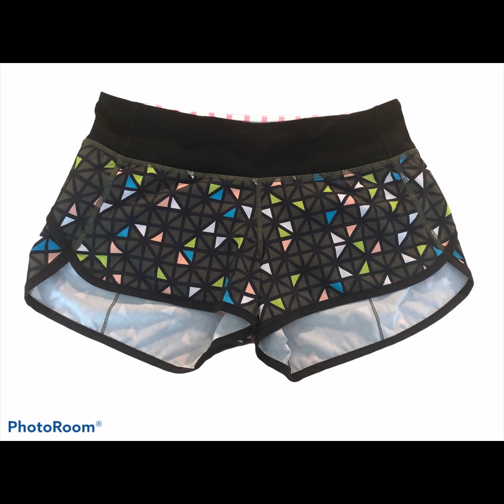 Size 4 EUC Lululemon Confetti Speed Shorts